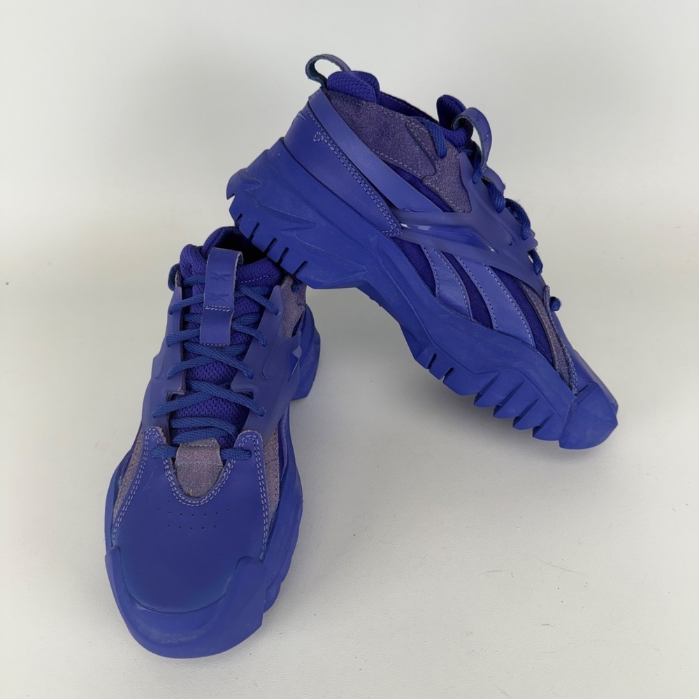 Women Reebok Club C Cardi B V2 Leather Casual Shoes Size 4.5 Purple‎ GX9725